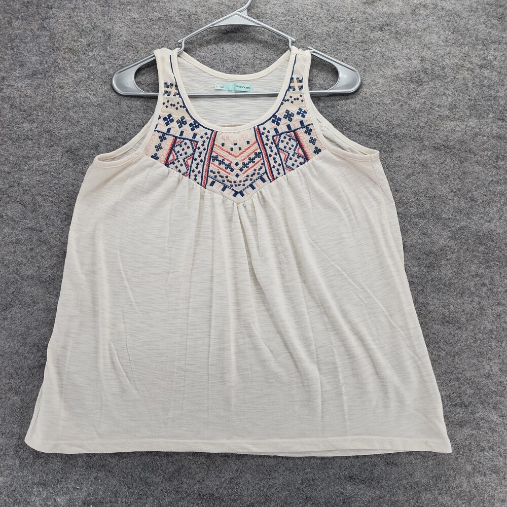 Maurices Shirt Womens Large Cream Sleeveless